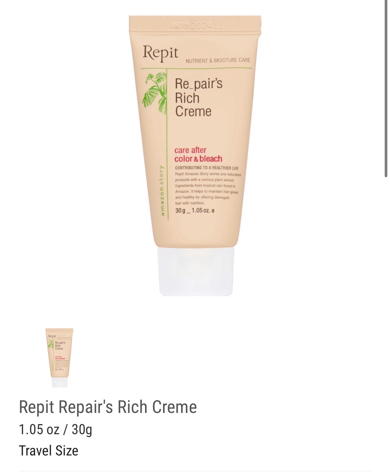 Re_pair’s Rich Creme travel size